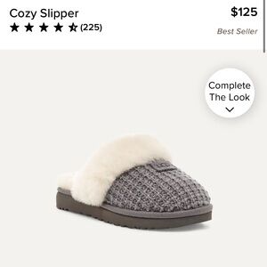UGG Charcoal Knit Cozy Slippers